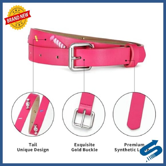 Thin Synthetic Leather Belt Set XS-XL 22-44\
